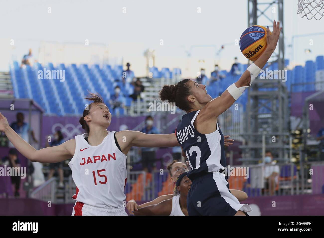 Laetitia GUAPO (12) de Francia durante los Juegos Olímpicos Tokio 2020, nom de l'epreuve el 25 de julio de 2021 en el Parque de Deportes Urbanos de Aomi en Tokio, Japón - Foto Ann-Dee Lamour / CDP MEDIA / DPPI Foto de stock