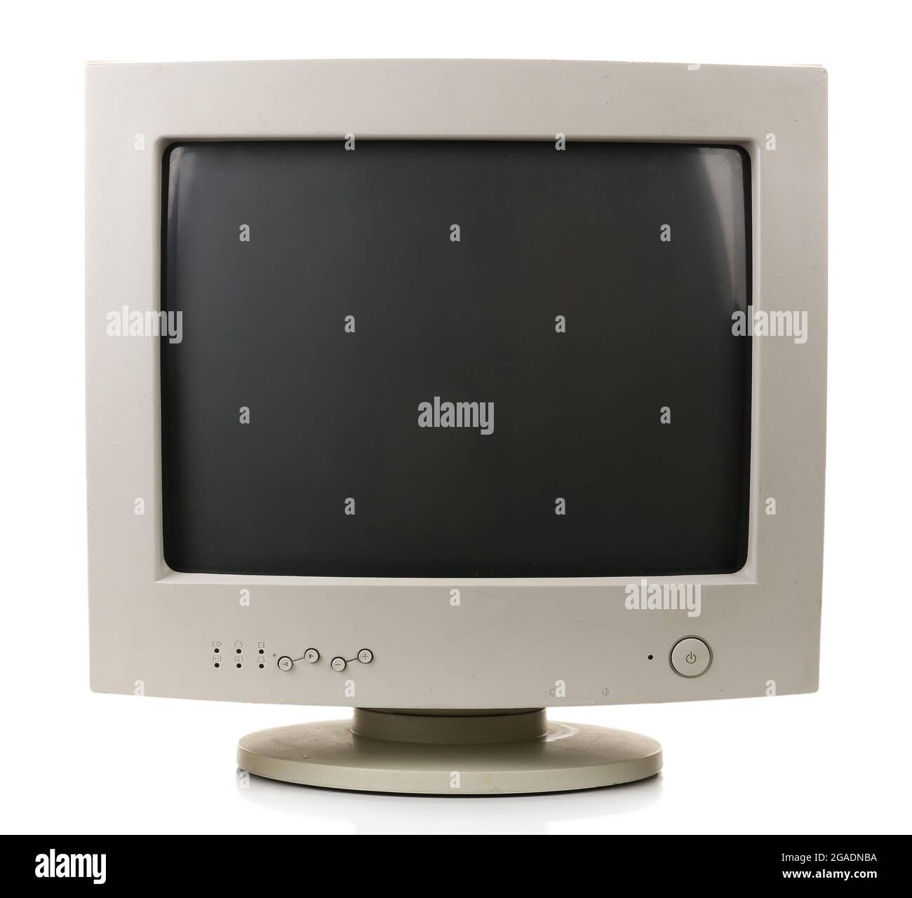 Monitor de ordenador antiguo aislado sobre fondo blanco Fotografía de stock  - Alamy