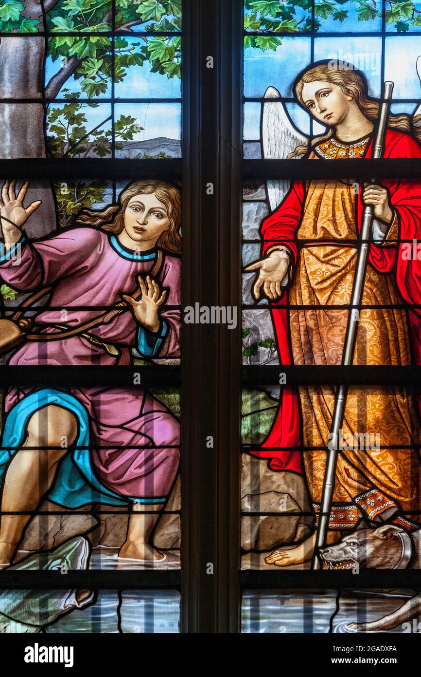 Vidrieras, Catedral de San Juan, Den Bosch, Países Bajos Foto de stock