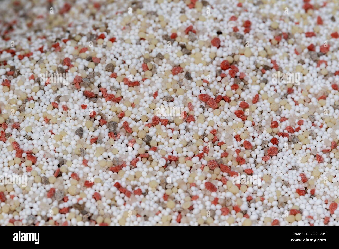 Primer plano del fertilizante químico utilizado