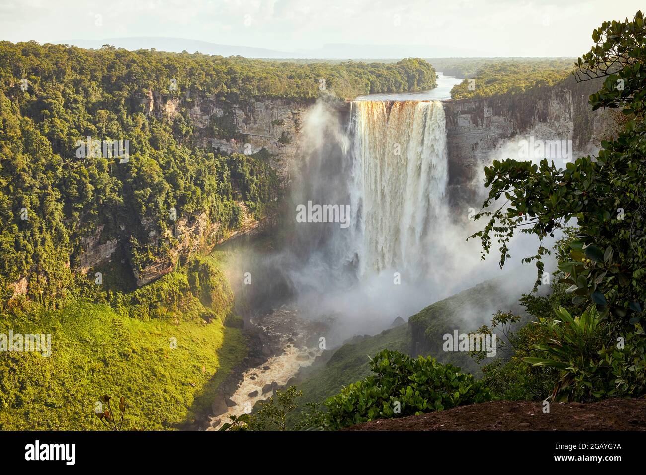 Río Potaro Cataratas Kaitour Parque Nacional Kaieteur en Guyana Sur América Foto de stock