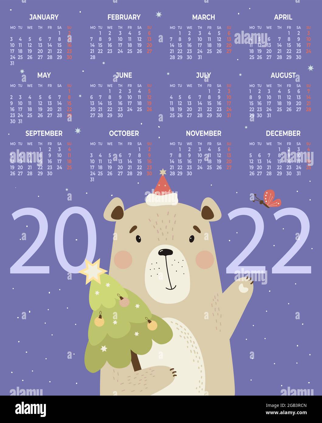 Calendario 2022 De 12 Meses Fotos e Imágenes de stock - Alamy