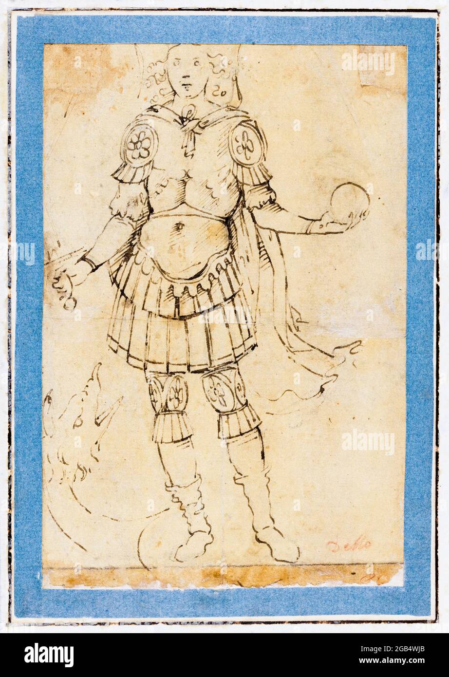Giotto di Bondone, Untitled sketch, dibujo, antes de 1337 Foto de stock