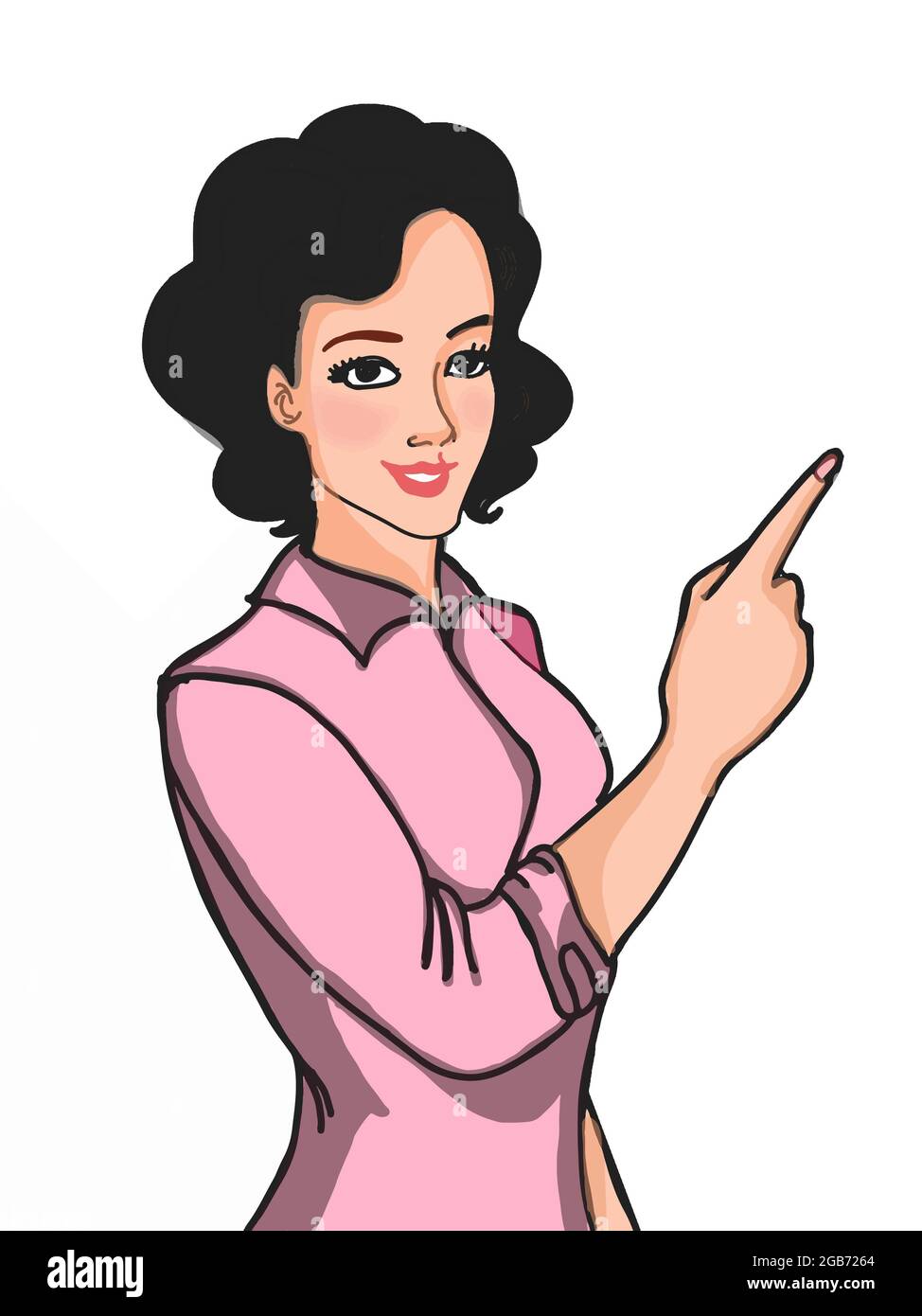 dibujos animados, pop art, mujer de pelo oscuro, ilustración de personajes, señalar Fotografía de stock - Alamy dibujos animados, pop art, mujer de pelo oscuro, ilustración de personajes, señalar Fotografía de stock - Alamy