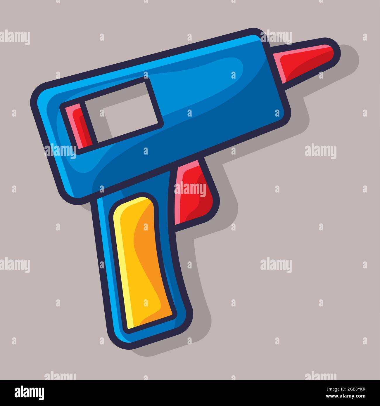ilustración de vector de dibujo animado aislado con pistola de pegamento en  estilo plano Imagen Vector de stock - Alamy