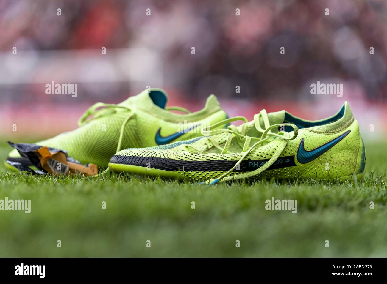 EINDHOVEN, Países Bajos, 03-08-2021, fútbol, estadio de Philips, Tercera  ronda de clasificación Liga de Campeones, temporada 2021 / 2022, durante el  partido PSV - Midtjylland, zapatos de fútbol (Foto por Pro Shots/Sipa