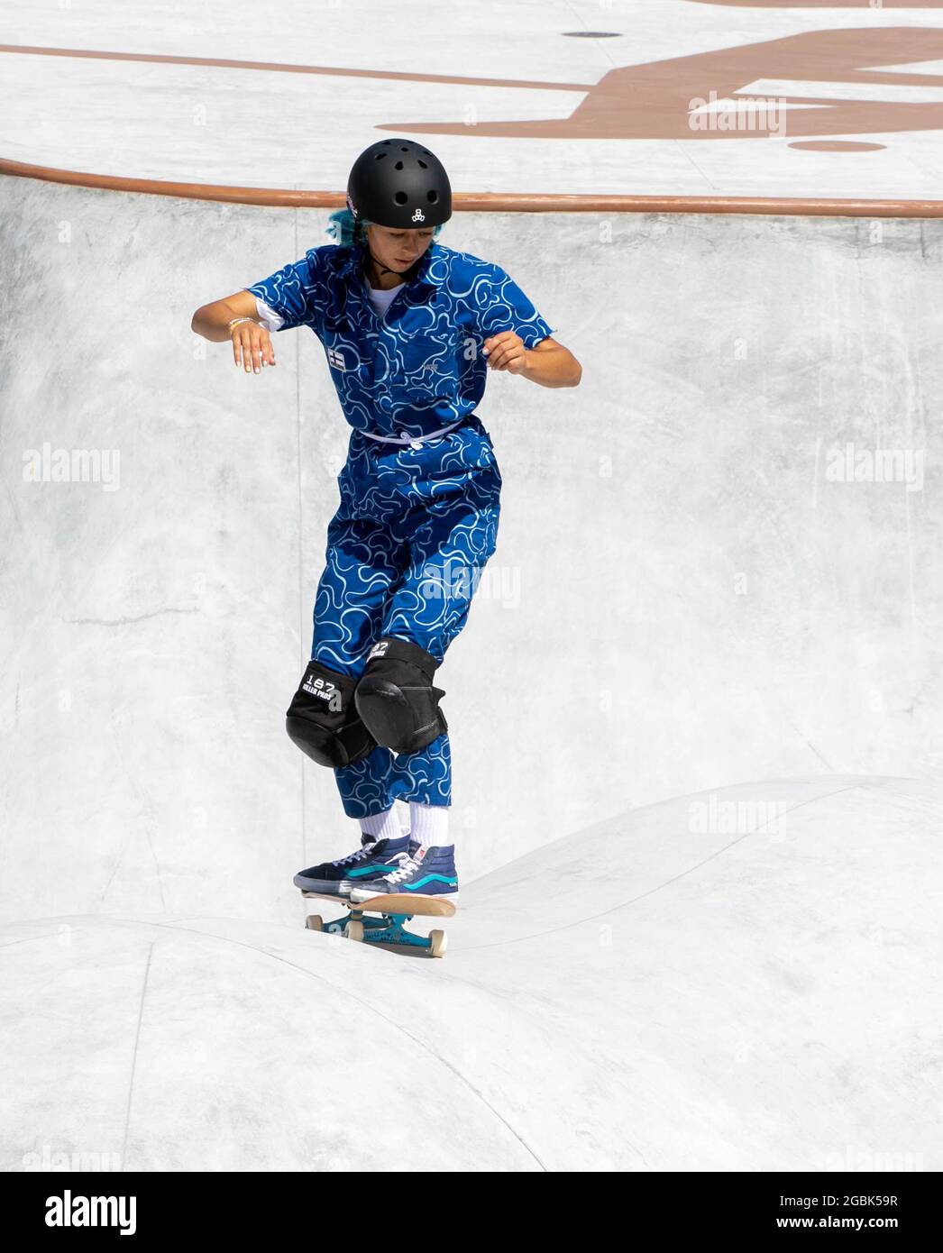 Tokio, Kanto, 4th De Agosto De La Skateboard Finlandesa, LIZZIE ARMANTO, De  28 Años, Patina En El Concurso De Skateboarding Del Parque Deportivo Urbano  Ariake Durante Las Olimpiadas De Verano 