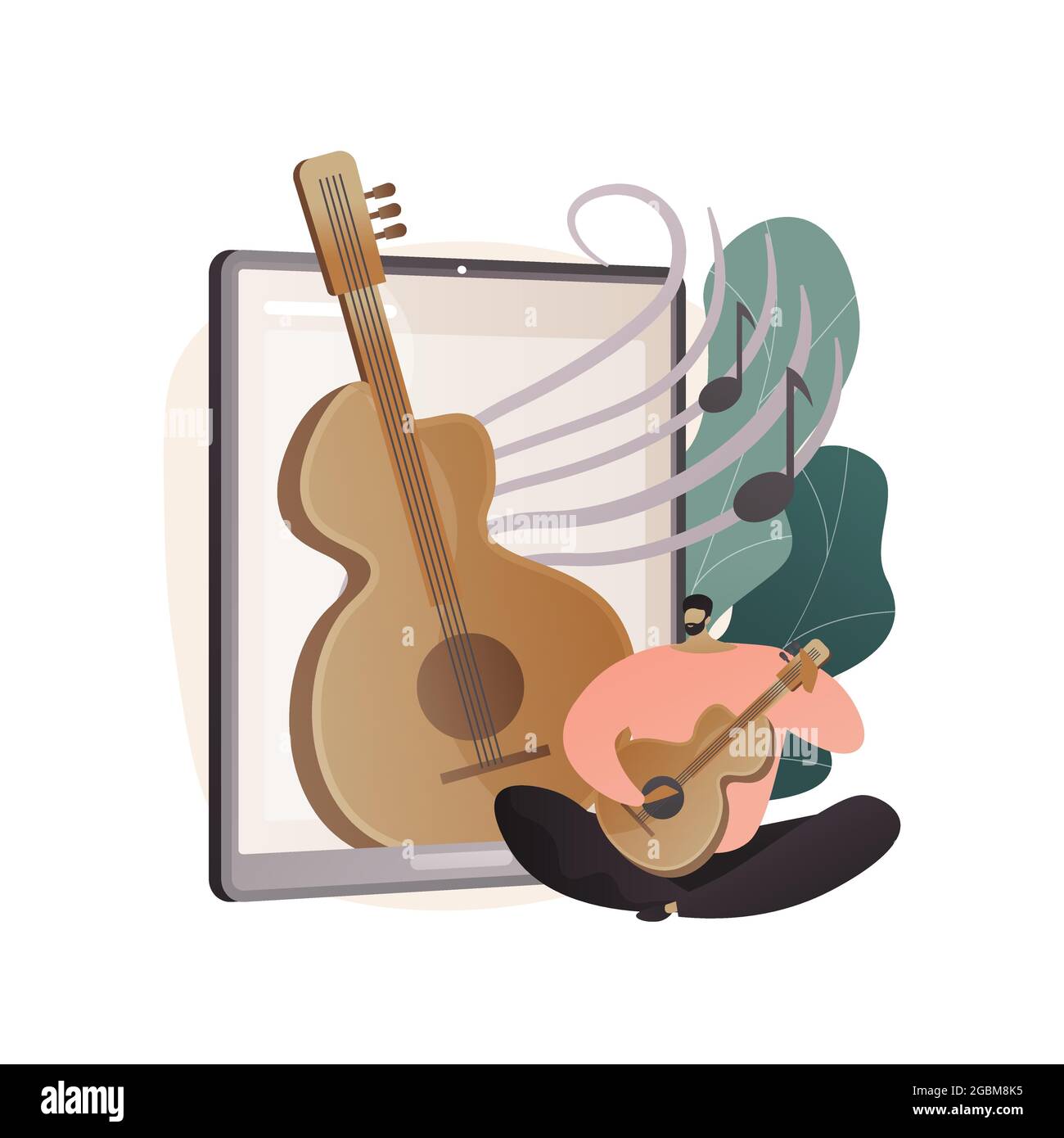 Lecciones de música en línea resumen concepto vector ilustración Imagen  Vector de stock - Alamy