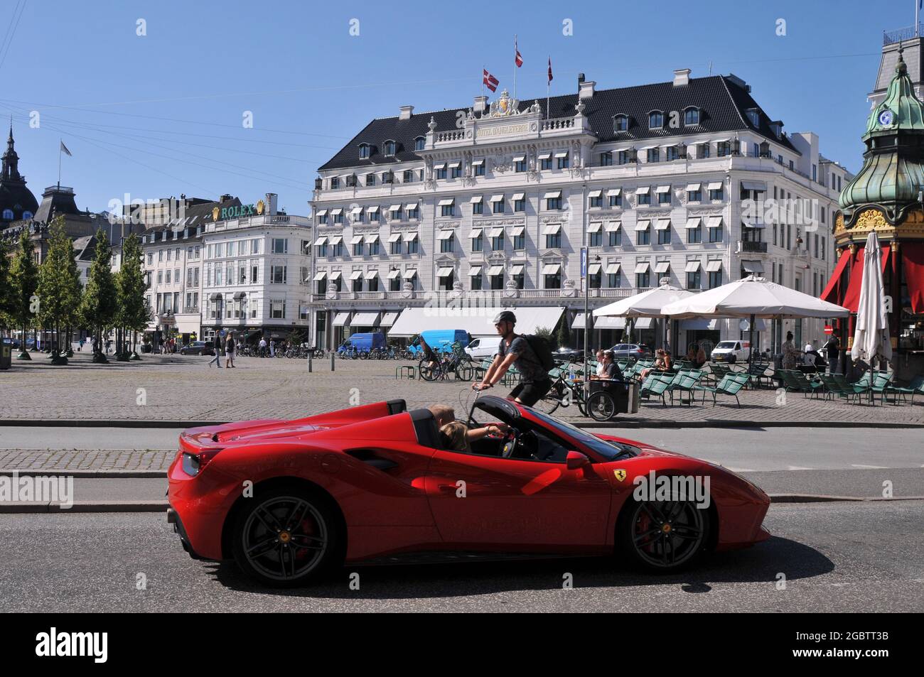 Copenhague, Dinamarca.,05 de agosto de 2021, Hotel D'angleterre El hotel más famoso de dinamarca y su ubicación en Kongen nytorv, en la capital danesa. (Foto... Franco Foto de stock