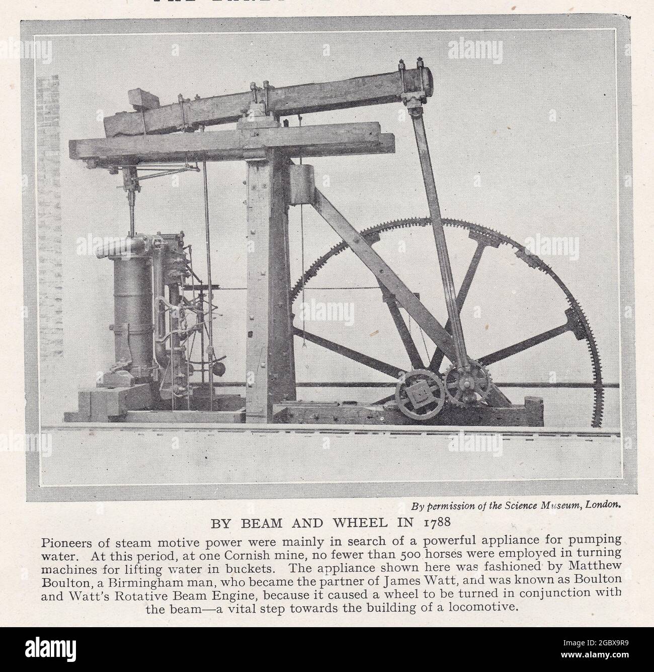 Motor de haz rotativo de boulton y watts fotografías e imágenes de alta
