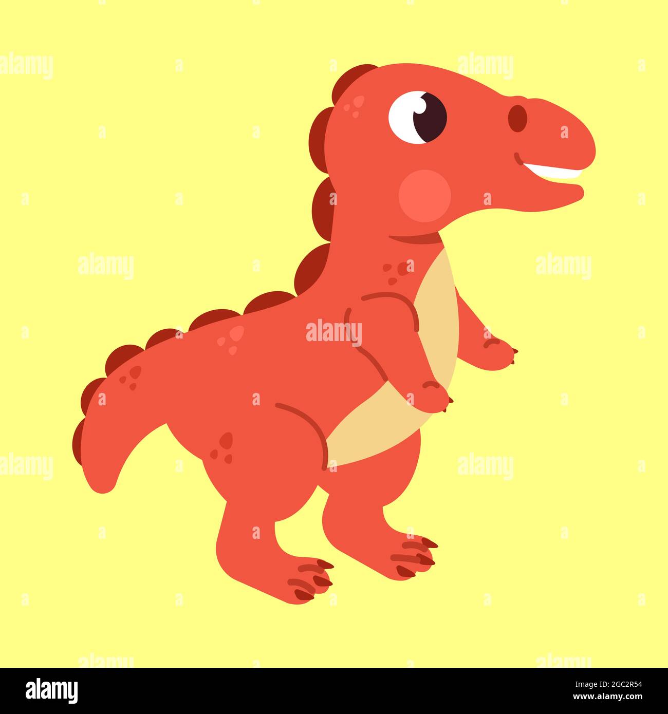 Lindo personaje de dinosaurio t-rex. Estilo de dibujos animados planos Imagen Vector de stock - Alamy Lindo personaje de dinosaurio t-rex. Estilo de dibujos animados planos Imagen Vector de stock - Alamy