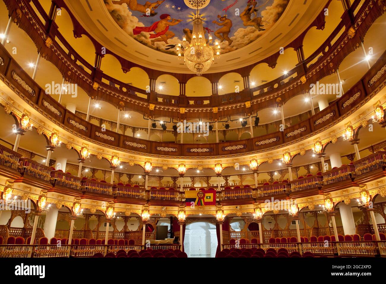 Interior del Teatro Heredia, principal centro de artes interpretativas de Cartagena. Foto de stock
