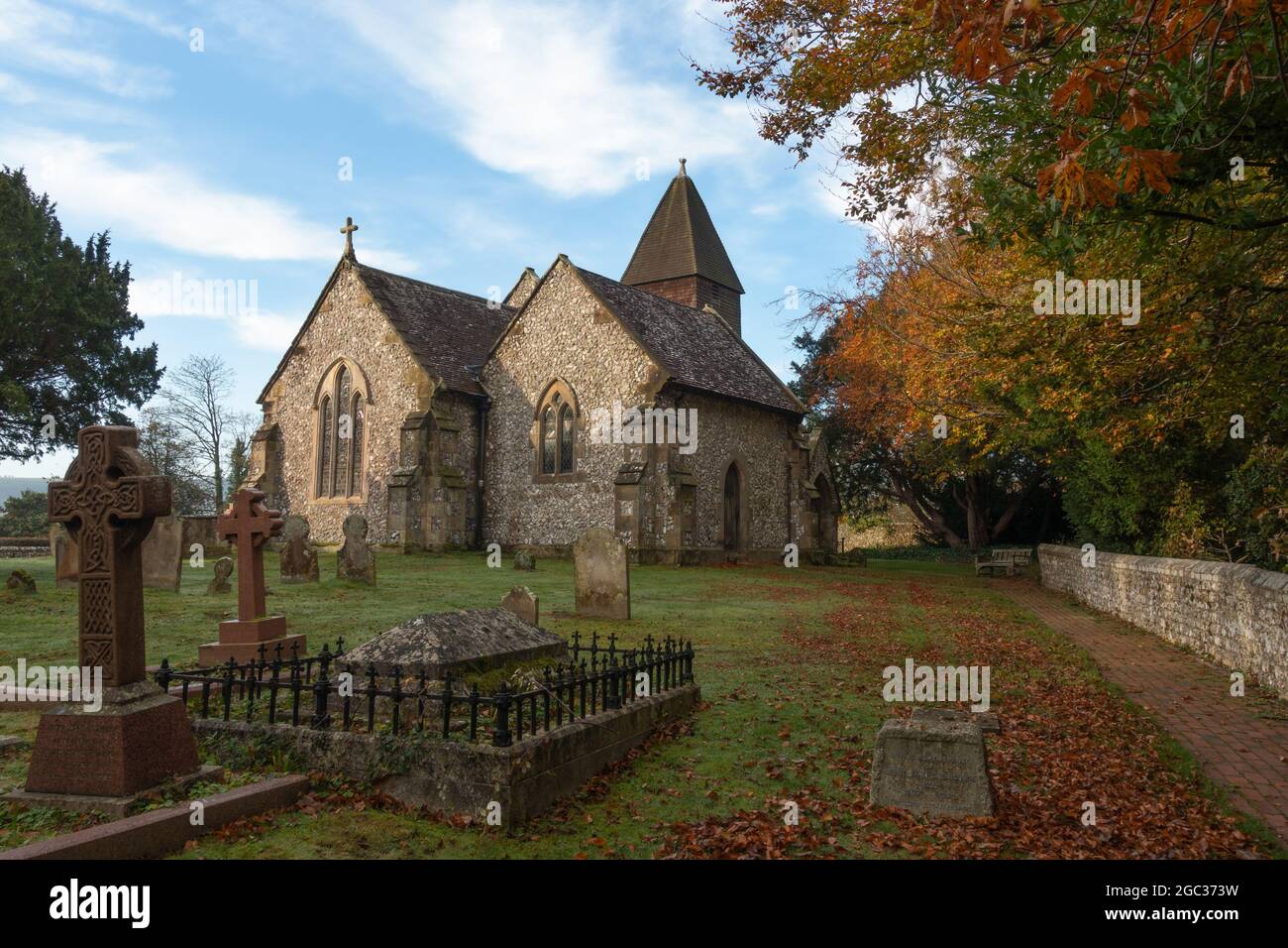 Streat Parish Church, Streat, East Sussex, Inglaterra Foto de stock