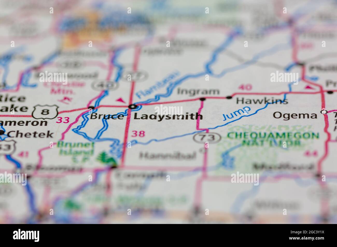 Mapa de ladysmith wisconsin fotografías e imágenes de alta resolución