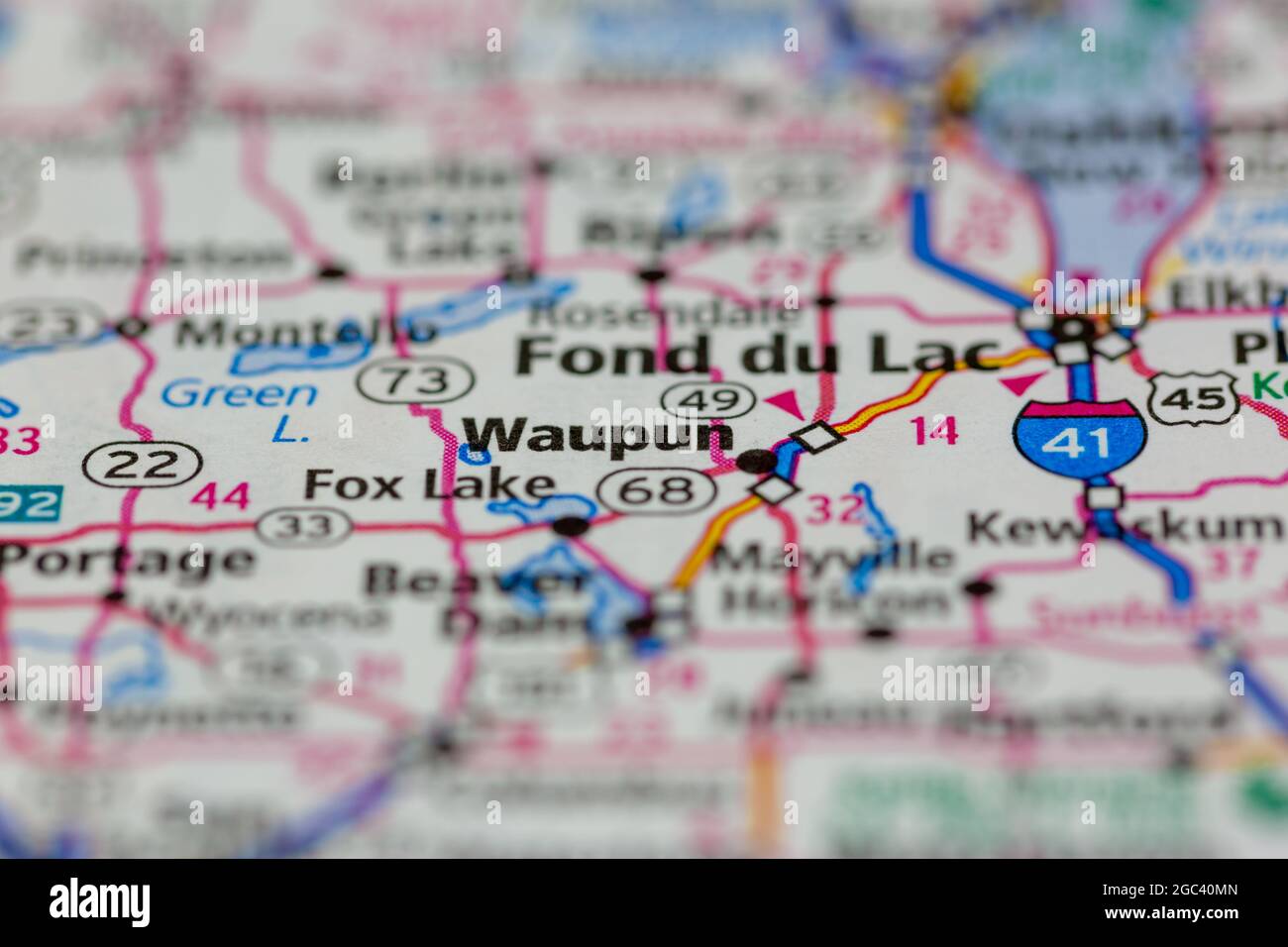 Waupun en un mapa fotografías e imágenes de alta resolución Alamy