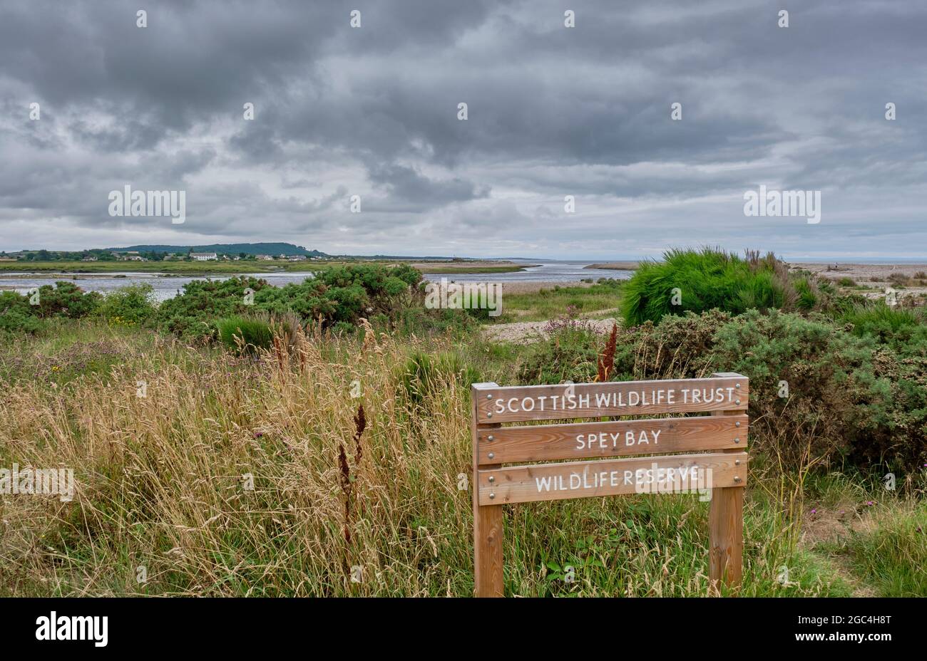 Reserva Natural de Spey Bay en Spey Bay, Tugnet, Escocia Foto de stock