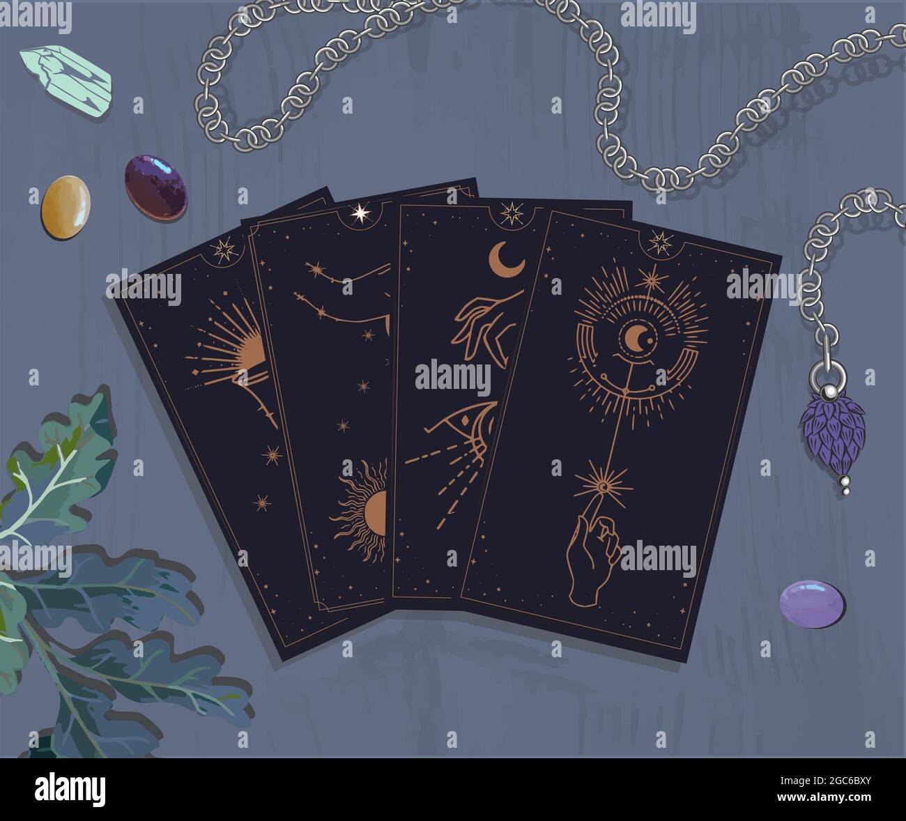 Tarot cards Imágenes vectoriales de stock - Alamy