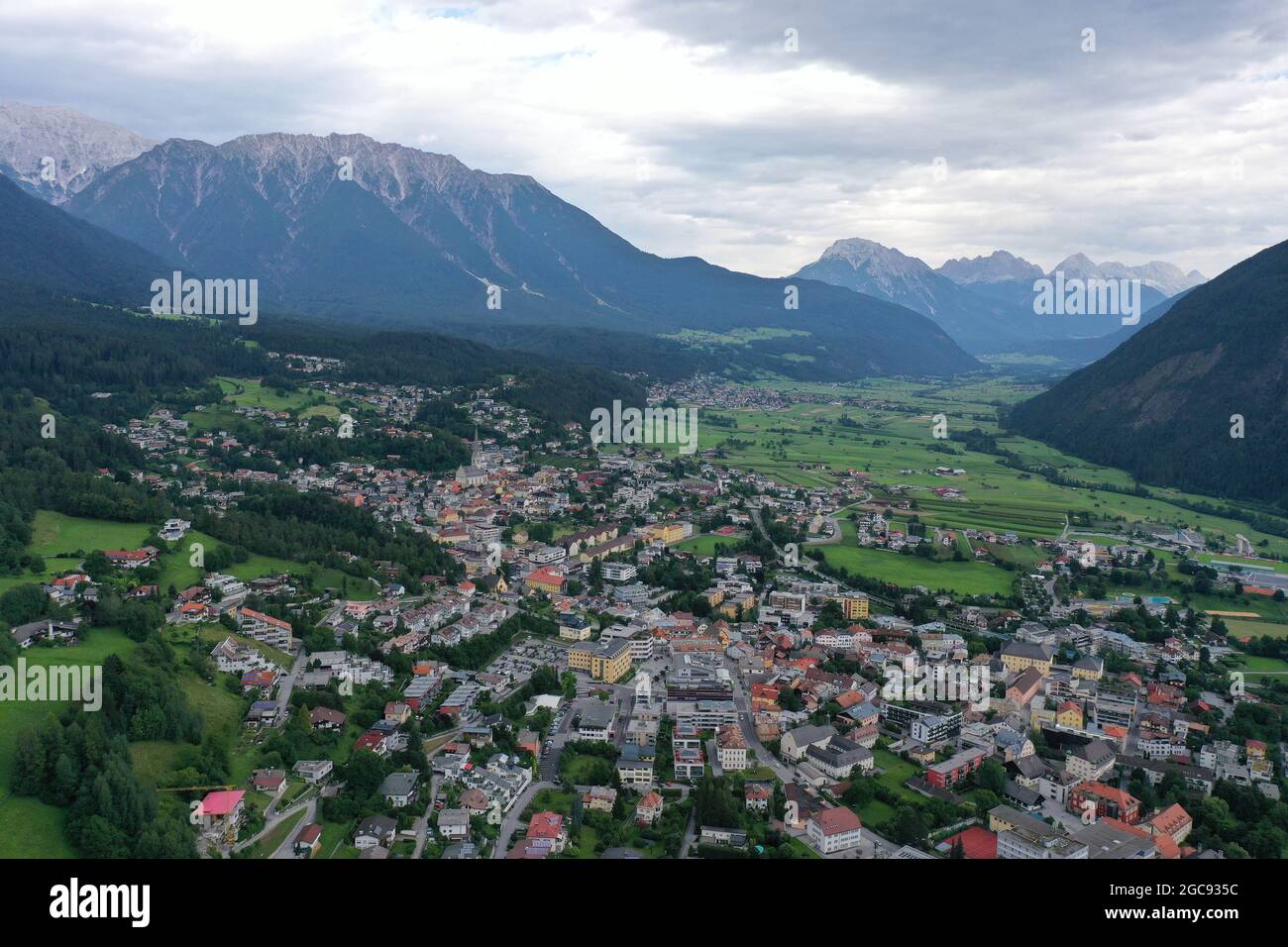 Imst Tirol, Sommer Urlaub Tirol Foto de stock
