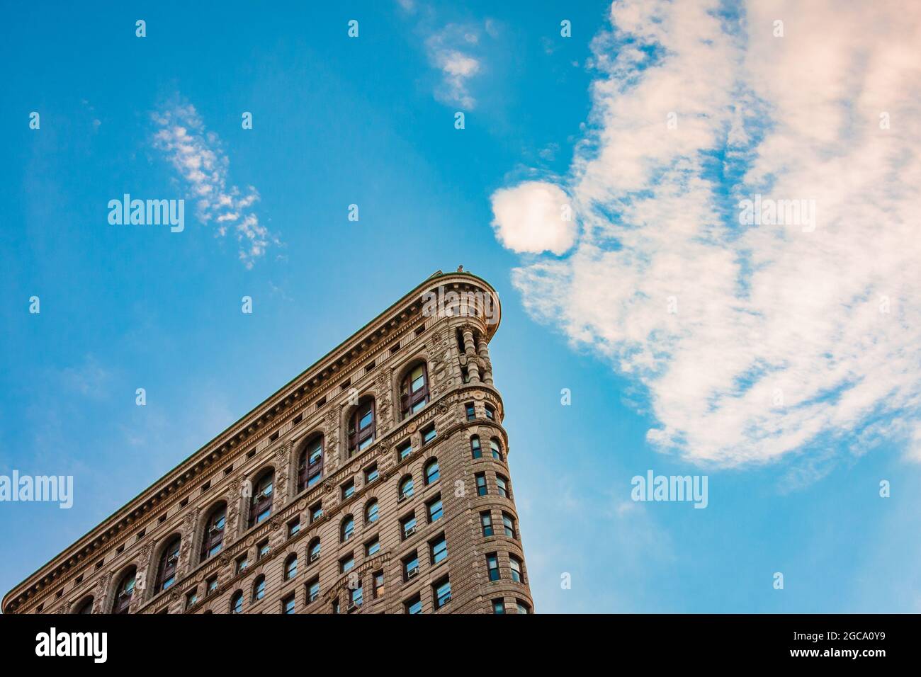 Parte superior del edificio Flatiron, Nueva York, NY, Estados Unidos Foto de stock