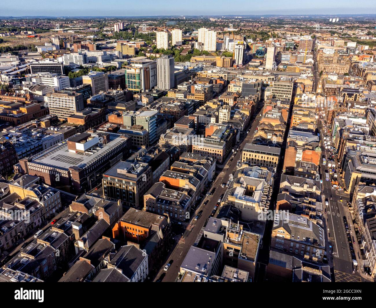 Blythswood Square, Glasgow City Center Aerial, Escocia, Reino Unido Foto de stock