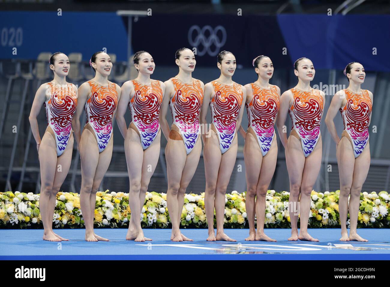 Medalla de Plata del Equipo China durante los Juegos Olímpicos Tokio