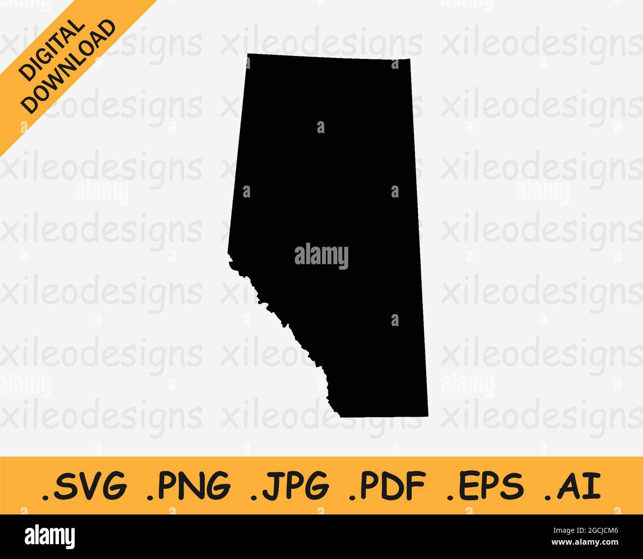 Alberta Canadá Mapa Silhouette Negro. AB, Provincia canadiense Forma Geografía Atlas Frontera. Mapa negro aislado sobre fondo blanco. Vector EPS Ilustración del Vector