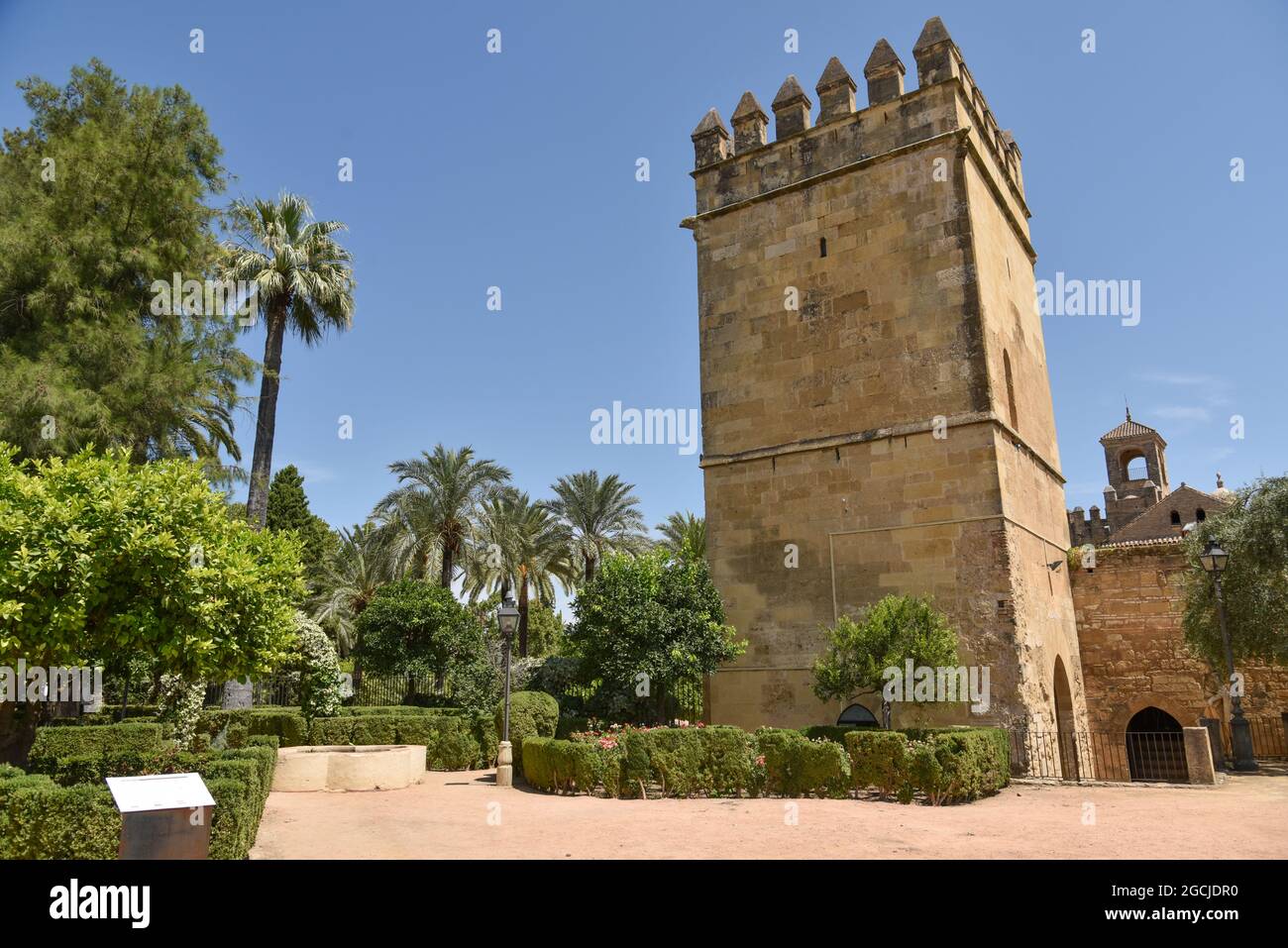 Córdoba Andalucía España jardines del Alcázar de los reyes cristianos 2021 Foto de stock