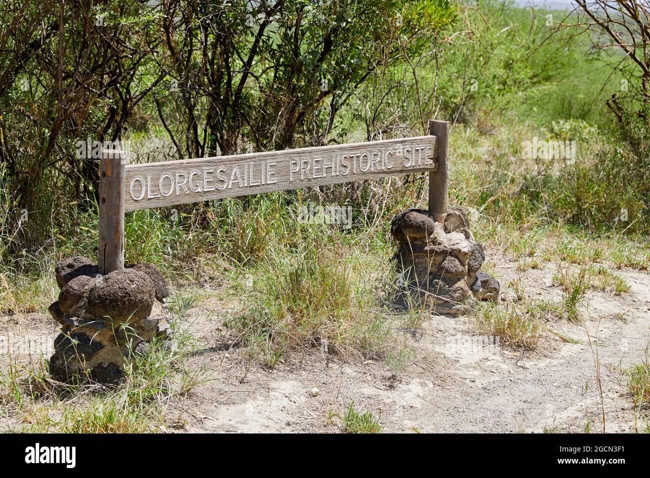 Olorgesailie Sitio prehistórico en Kenia África Foto de stock