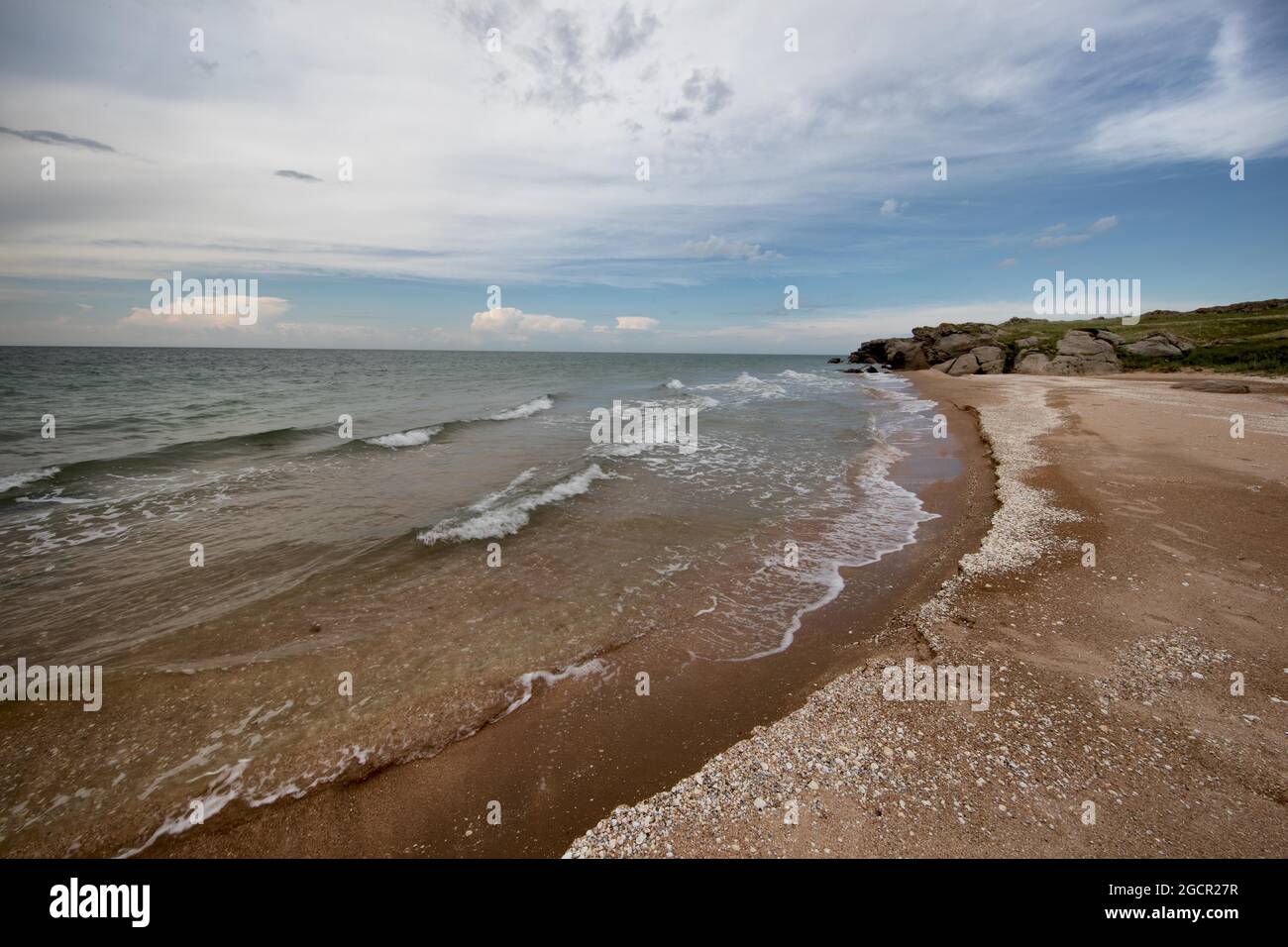 Costa del mar de Azov, Crimea, Rusia Foto de stock