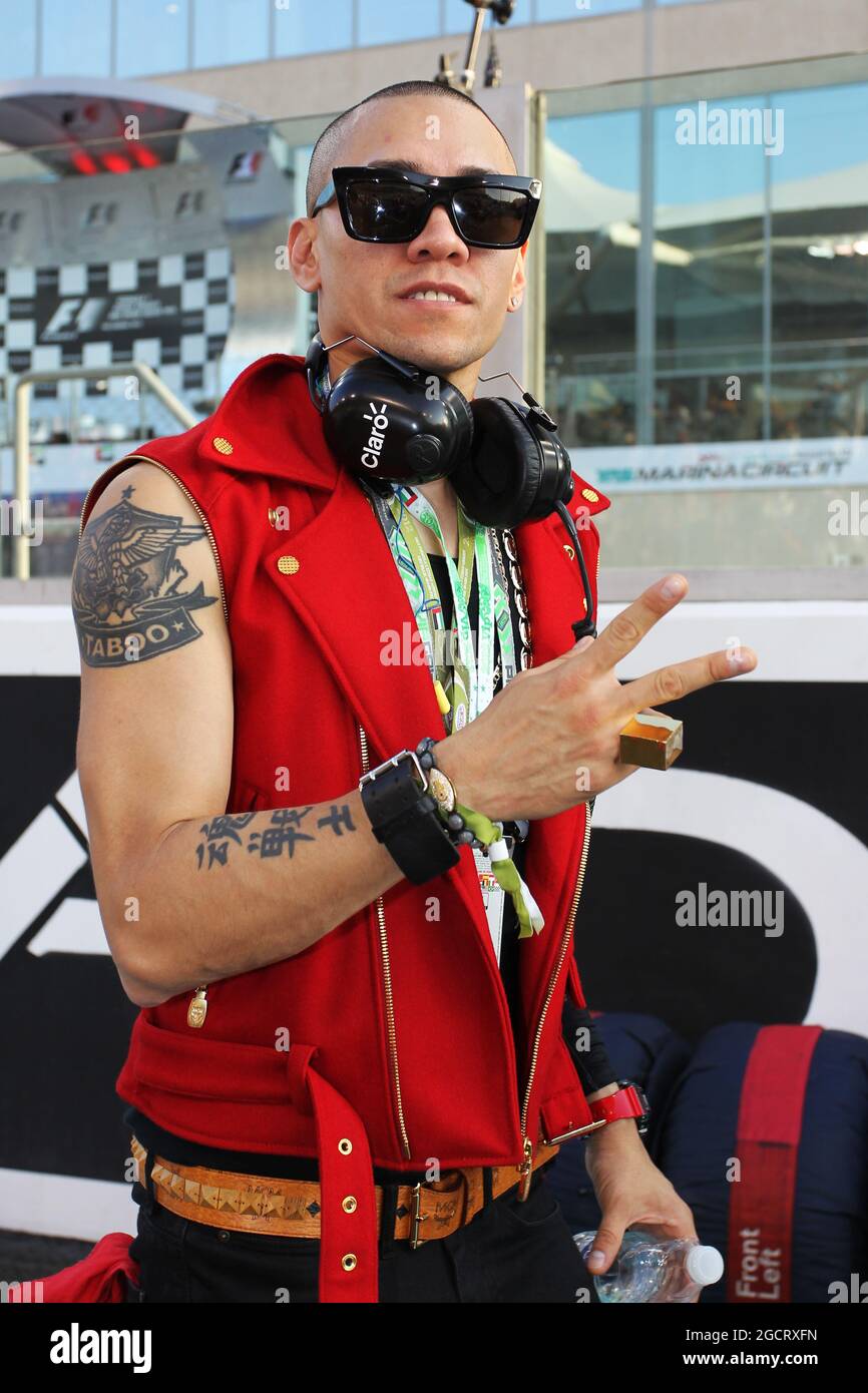 Tabú, Black Eyed Peas Rapper. Gran Premio de Abu Dhabi, domingo 4th de noviembre de 2012. Yas Marina Circuit, Abu Dhabi, Emiratos Árabes Unidos. Foto de stock