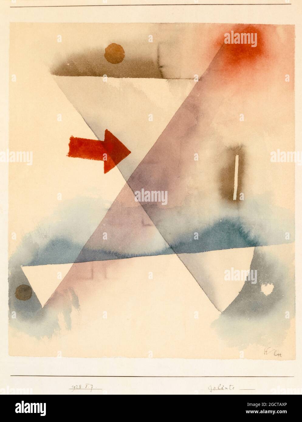 Chimes (Geläute), pintura abstracta de Paul Klee, 1928 Foto de stock