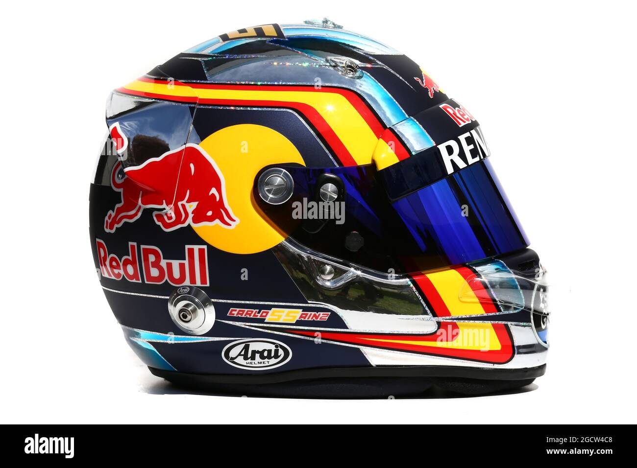 El casco de Carlos Sainz Jr (ESP) Scuderia Toro Rosso. Gran Premio de  Australia, jueves 12th de marzo de 2015. Albert Park, Melbourne, Australia  Fotografía de stock - Alamy