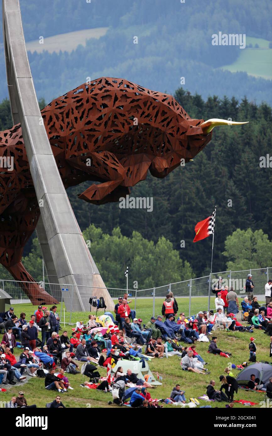 Ventiladores. Gran Premio de Austria, domingo 3rd de julio de 2016. Spielberg, Austria. Foto de stock