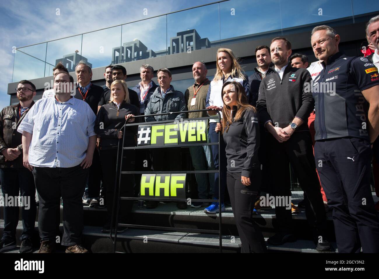 El paddock rinde homenaje a Henry Hope-Frost. Prueba de Fórmula Uno, día 4, viernes 9th de marzo de 2018. Barcelona, España. Foto de stock