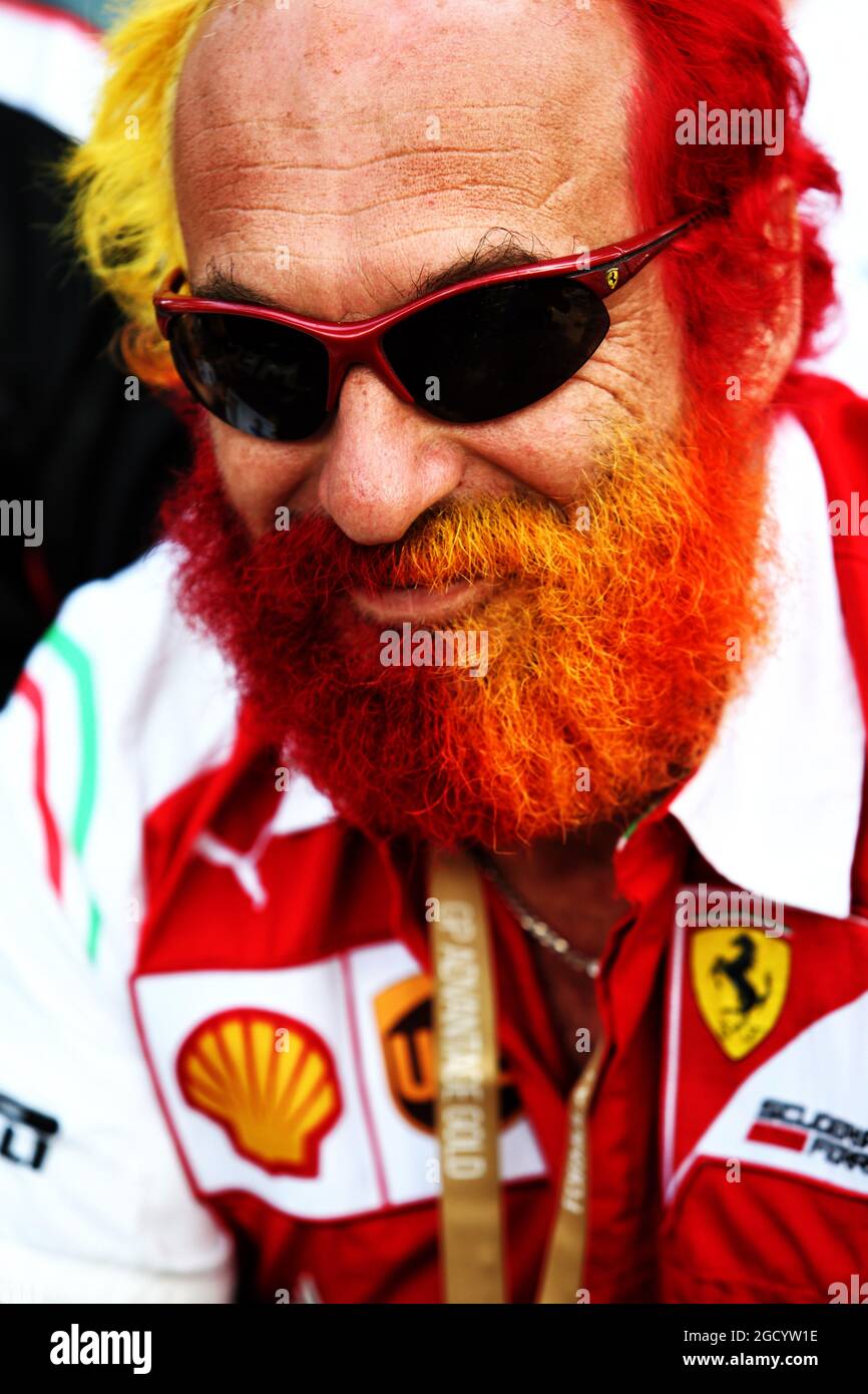 Fan de Ferrari. Gran Premio de Australia, sábado 16th de marzo de 2019. Albert Park, Melbourne, Australia. Foto de stock