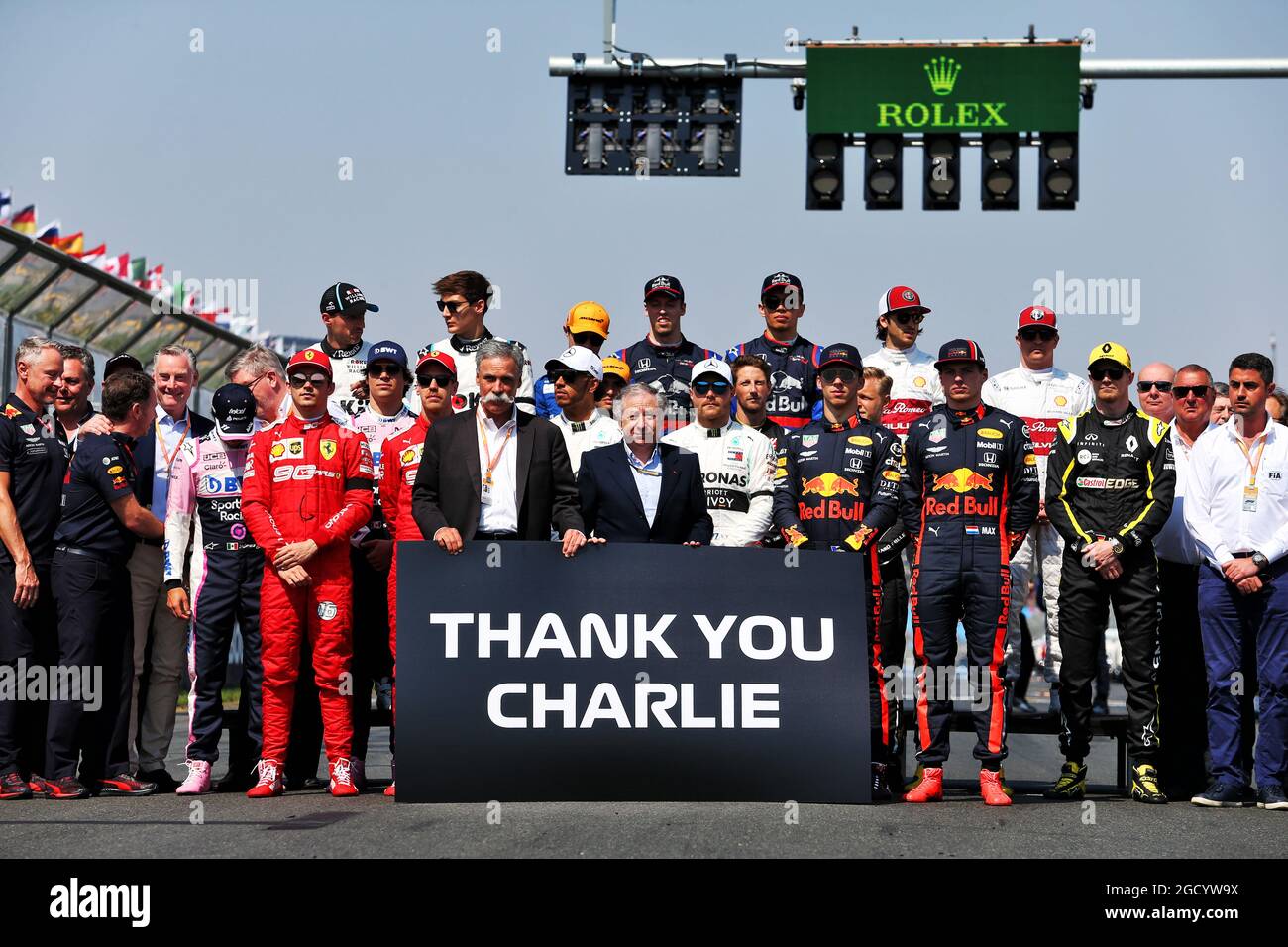 Los equipos y la FIA pagan a Charlie Whiting. Gran Premio de Australia, domingo 17th de marzo de 2019. Albert Park, Melbourne, Australia. Foto de stock