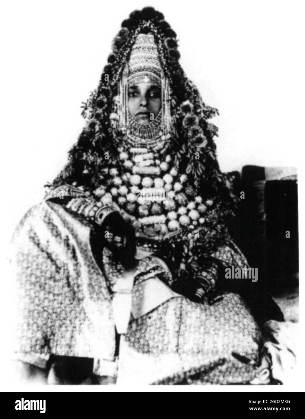Novia judía en Yemen ca. 1930 Foto de stock