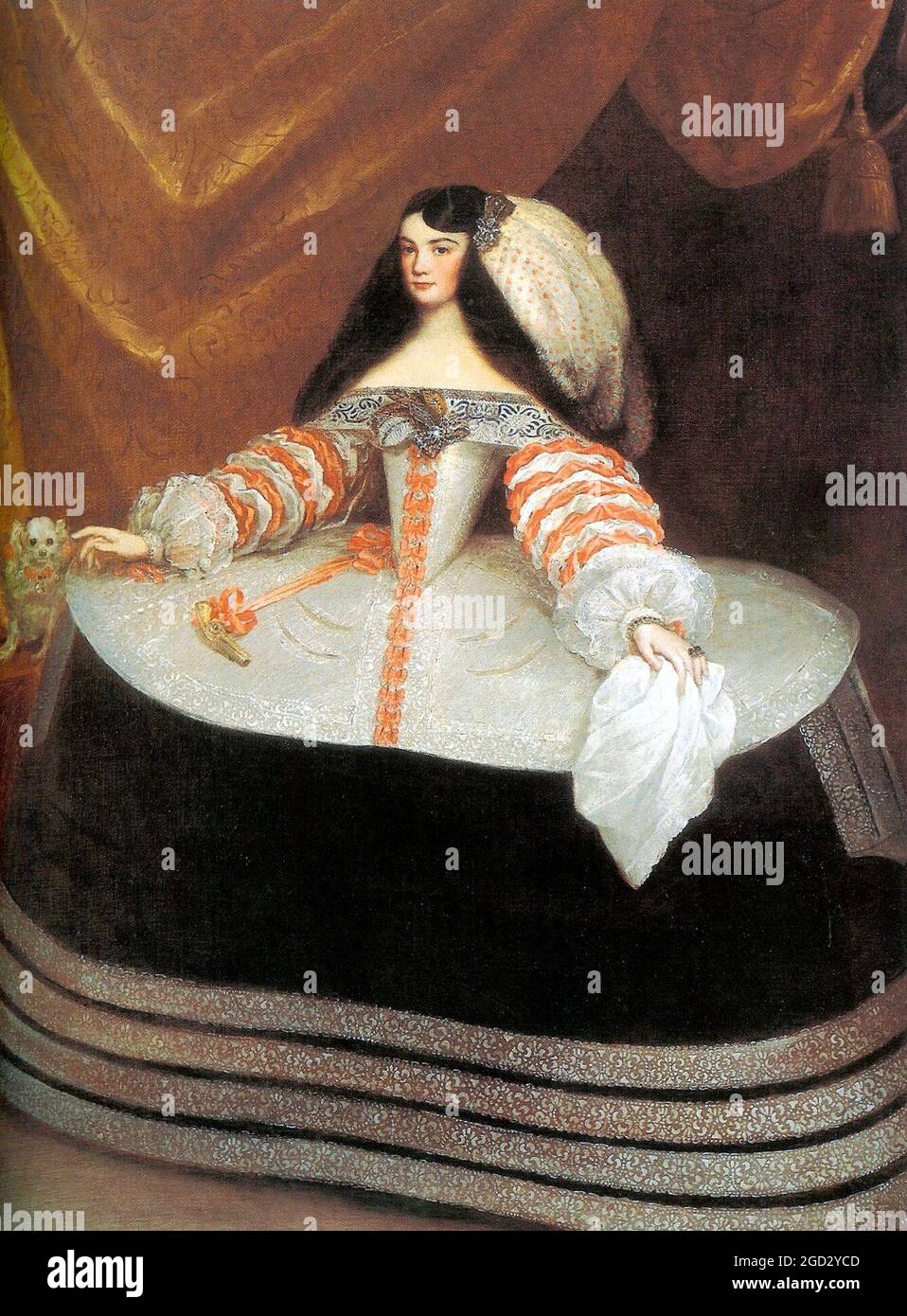 Ines de Zuniga, Condesa de Monterrey - Juan Carreno de Miranda, hacia 1660 Foto de stock