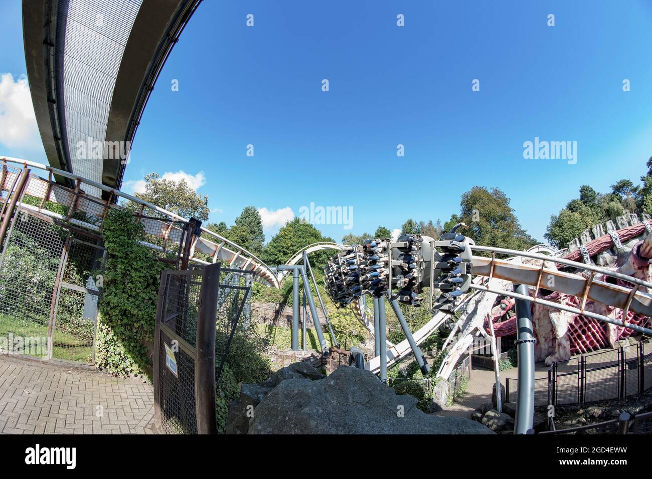 Nemesis Alton Towers Revertidas Rollercoaster abrió 1994 Foto de stock