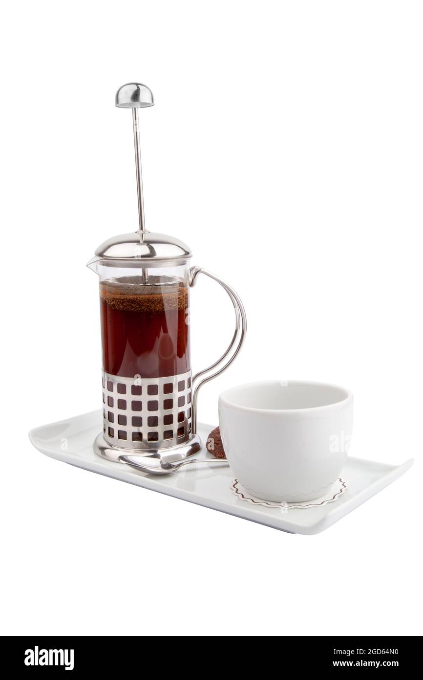 Café de filtro, americano. Bebidas calientes, café con filtro de prensa  francesa Fotografía de stock - Alamy