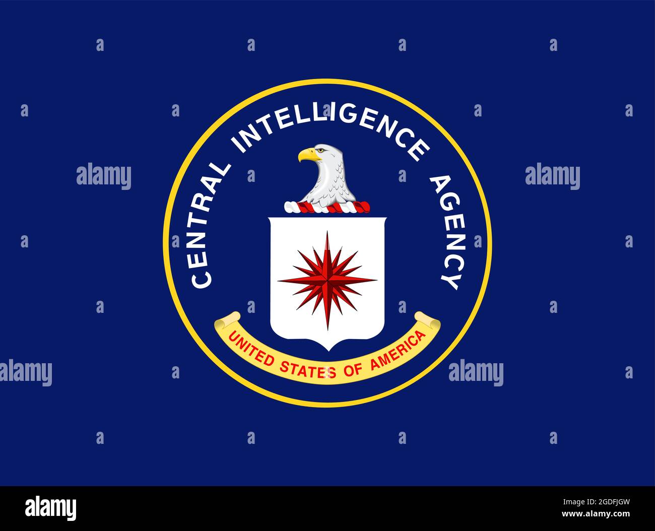 Bandera de la Agencia Central DE Inteligencia DE ESTADOS UNIDOS, Estados Unidos de América, ilustración vectorial Ilustración del Vector