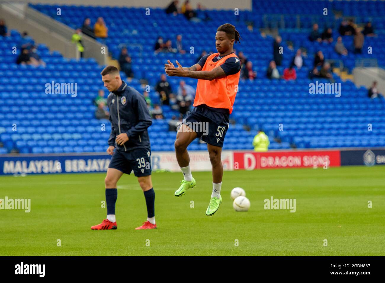 Cardiff, Gales, 05 de agosto de 2021. Liga de la Conferencia Europea de la UEFA Tercera ronda clasificatoria partido de primera pierna entre los Nuevos Santos y Viktoria Plzen. Crédito: Foto de stock