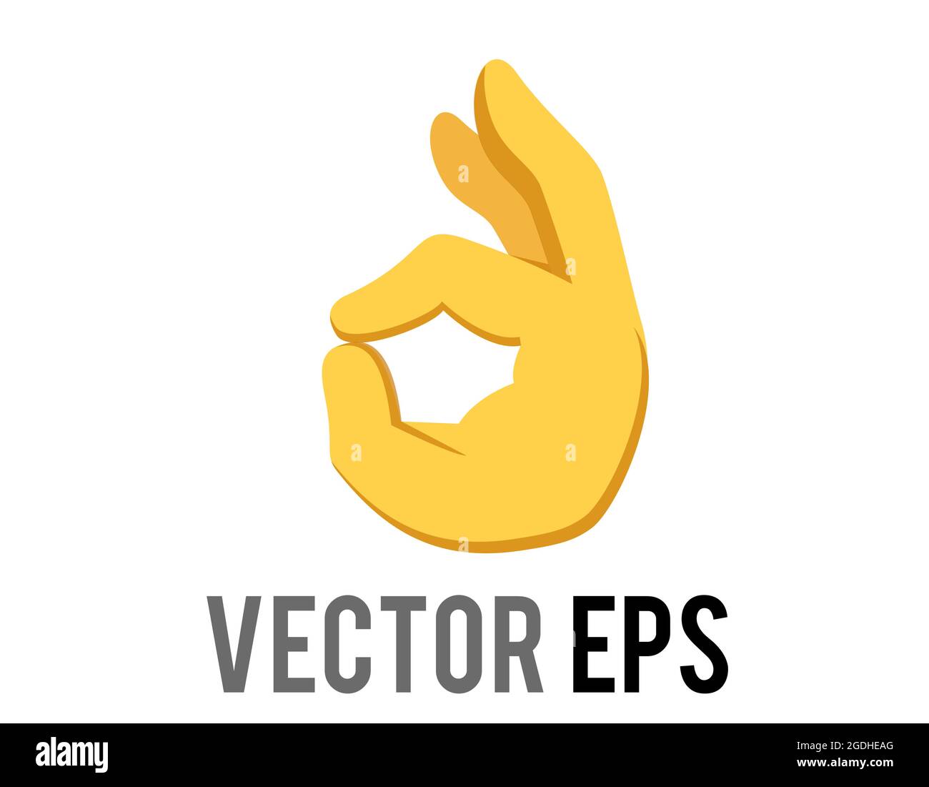 El icono de dedo correcto del gesto del vector isloado representa sí, correcto, bueno Ilustración del Vector