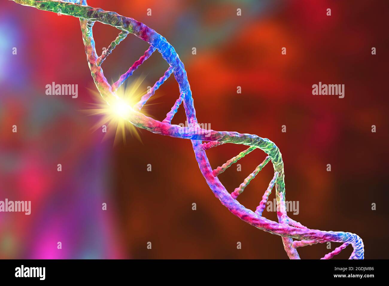 Mutación genética, ilustración conceptual Foto de stock