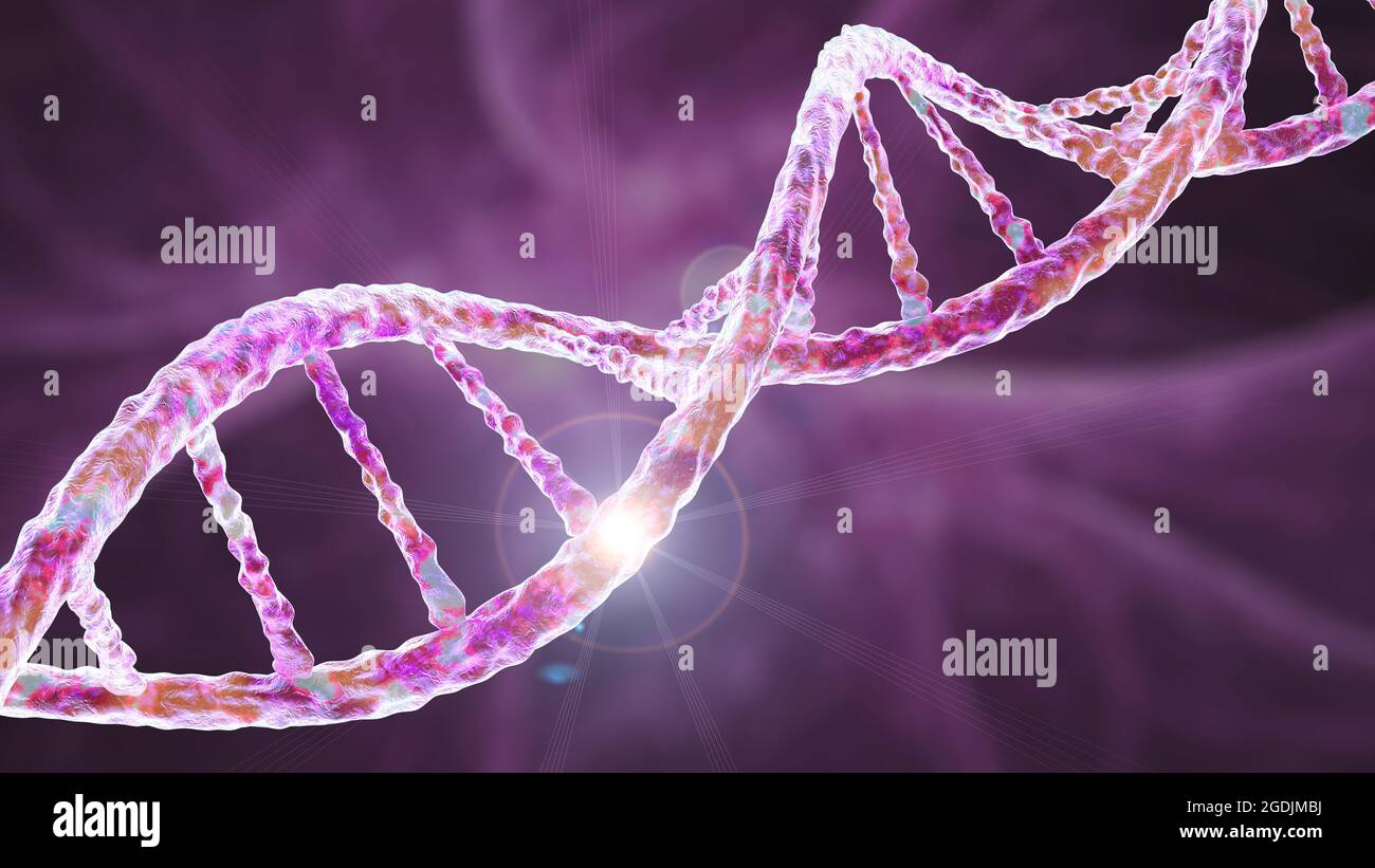 Mutación genética, ilustración conceptual Foto de stock