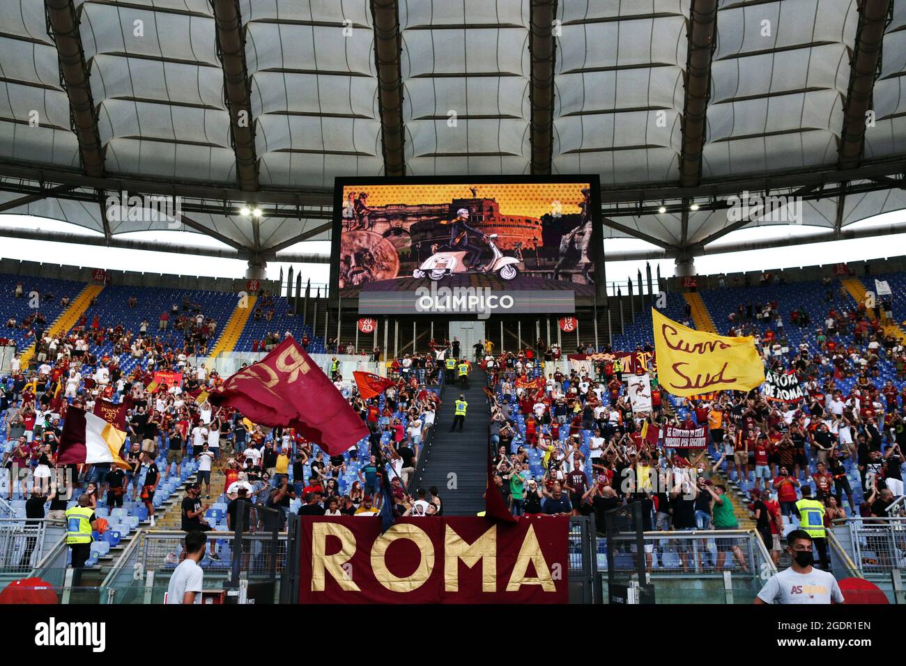Jose' Mourinho durante el partido de fútbol amistoso de la Pre-Temporada entre AS Roma y Raja Casablanca el 14 de agosto de 2021 en el Stadio Olimpico en Roma, Italia - Foto Federico Proietti / DPPI Foto de stock