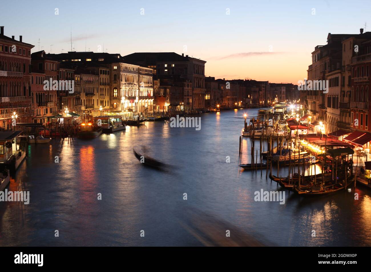 Vista del Gran Canal de Venecia, Italia, 12 de noviembre de 2013 Foto de stock