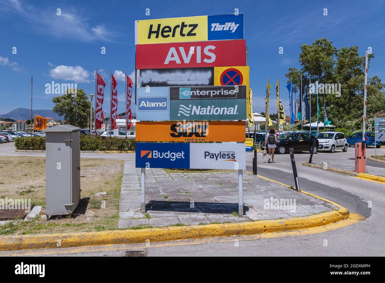 Aeropuerto Internacional de Corfú Ioannis Kapodistrias en una isla