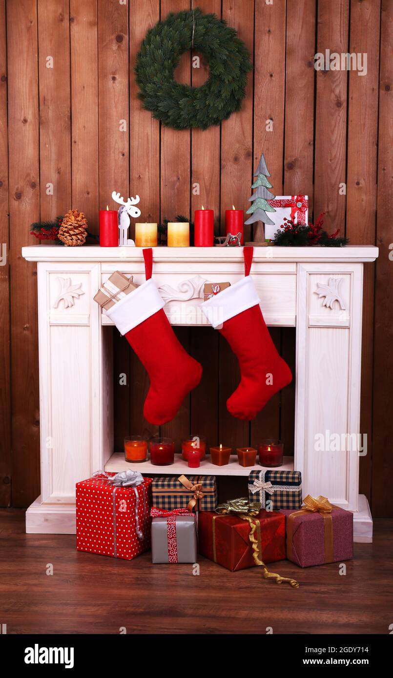 calcetines chimenea navidad
