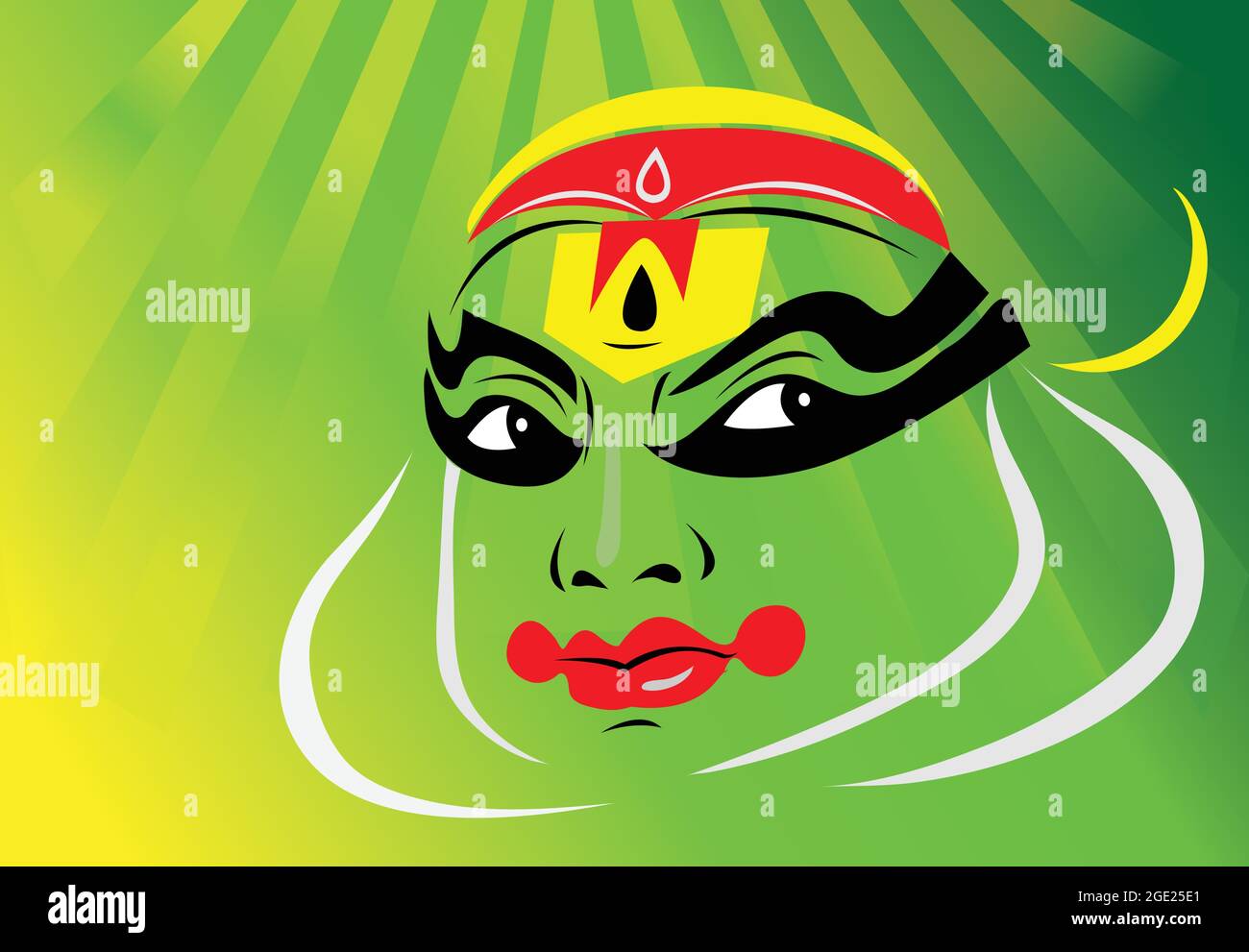 Kathakali maquillaje kerala Imágenes vectoriales de stock Alamy